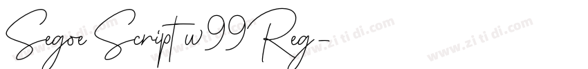 Segoe Script w99 Reg字体转换